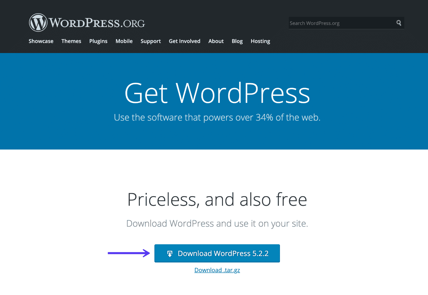 Downloading fresh WordPress core files